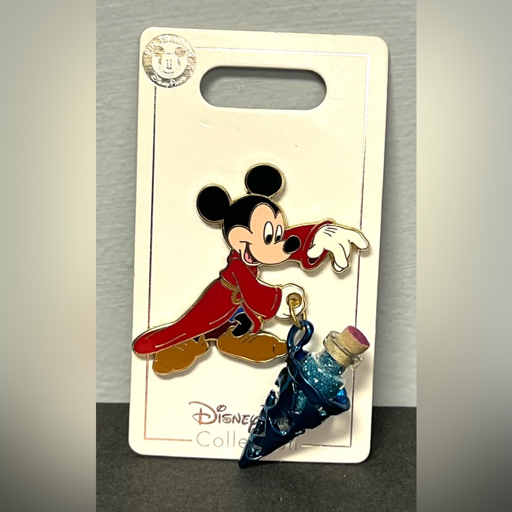Disney Parks- Collector Trading Pin, Pink, Mickey with hat with bottle